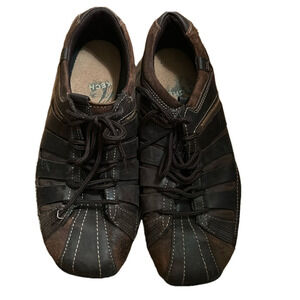 🌿Skechers USA men’s brown leather casual sneakers, size 9🌿
